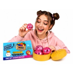 Gniotek Dumpling brokatowy x3 – squishy pierożki antystresowe glitter