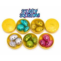 Gniotek Dumpling brokatowy x3 – squishy pierożki antystresowe glitter