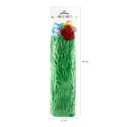 Spódniczka hawajska zielona 40 cm z kwiatami 1 szt. ALOHA