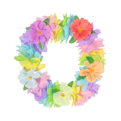 Opaska hawajska na gumce kolorowa 1 szt. na Aloha Party