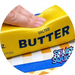 Gniotek squishy złote masło antystresowy 14x4 cm