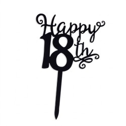 Topper na tort Happy 18th...