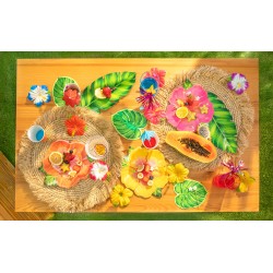 Hawajskie kwiaty dekoracyjne konfetti 18 szt 11 cm