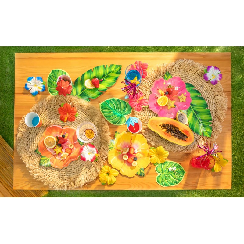 Hawajskie kwiaty dekoracyjne konfetti 18 szt 11 cm
