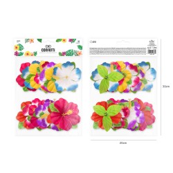 Hawajskie kwiaty dekoracyjne konfetti 18 szt 11 cm