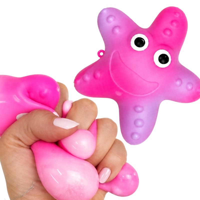 Gniotek piankowy rozgwiazda z oczkami 10 cm sof touch 1 szt.